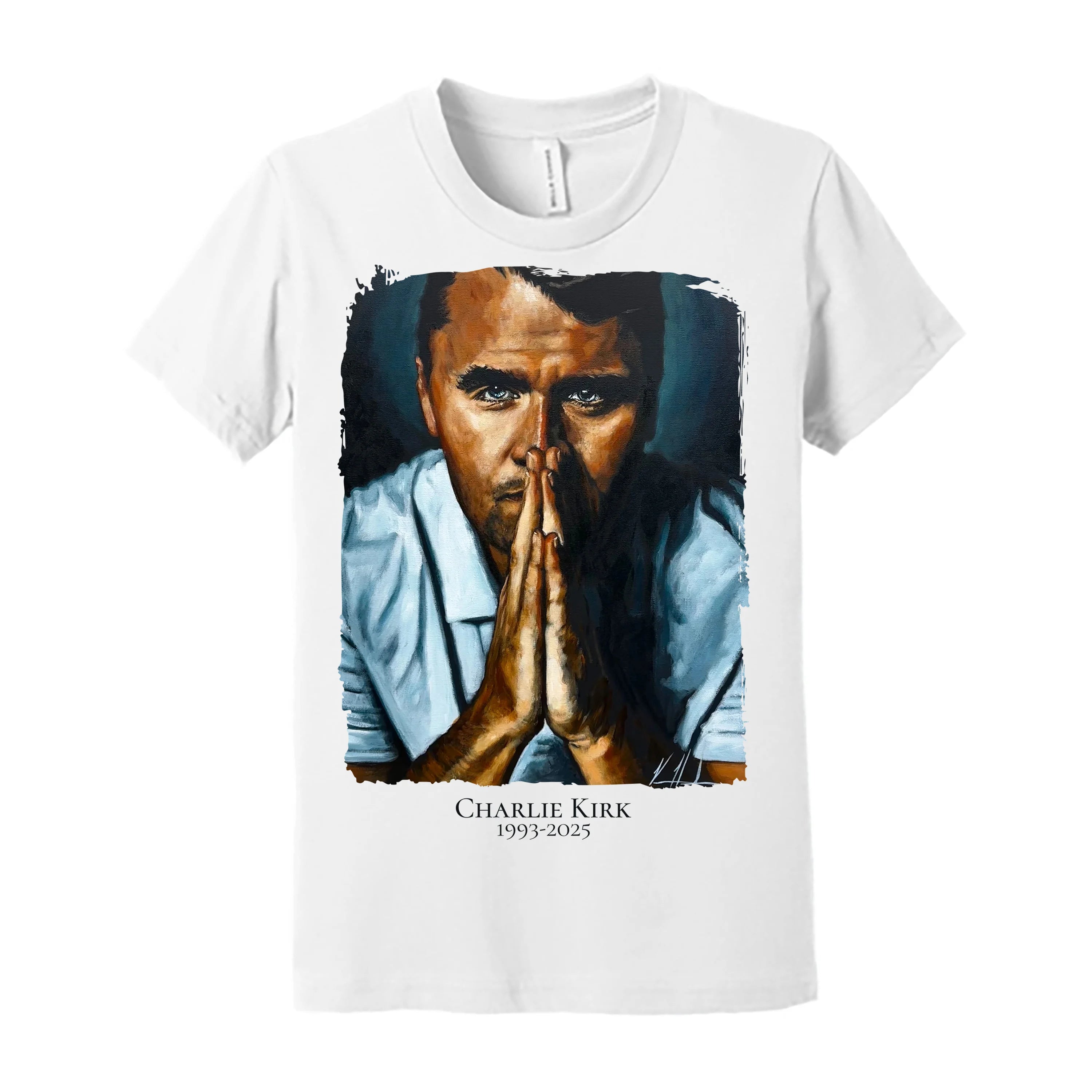 (PRE-ORDER) Kids T (Organic Cotton) - Charlie Kirk - A Hero's Tribute Organic Cotton Vanessa Horabuena Youth White Small