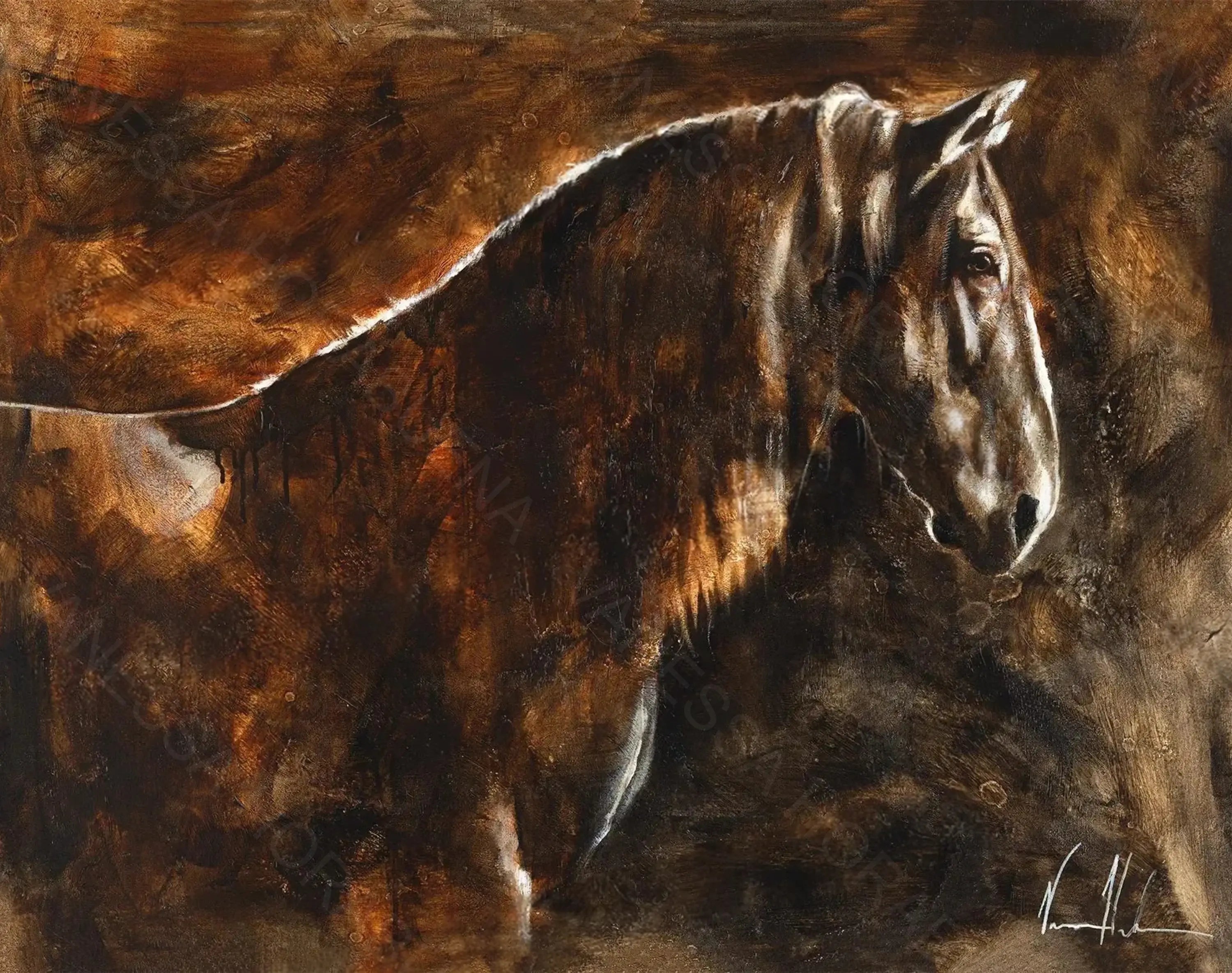 With a Calm and Steady Heart Horse Art Print Vanessa Horabuena