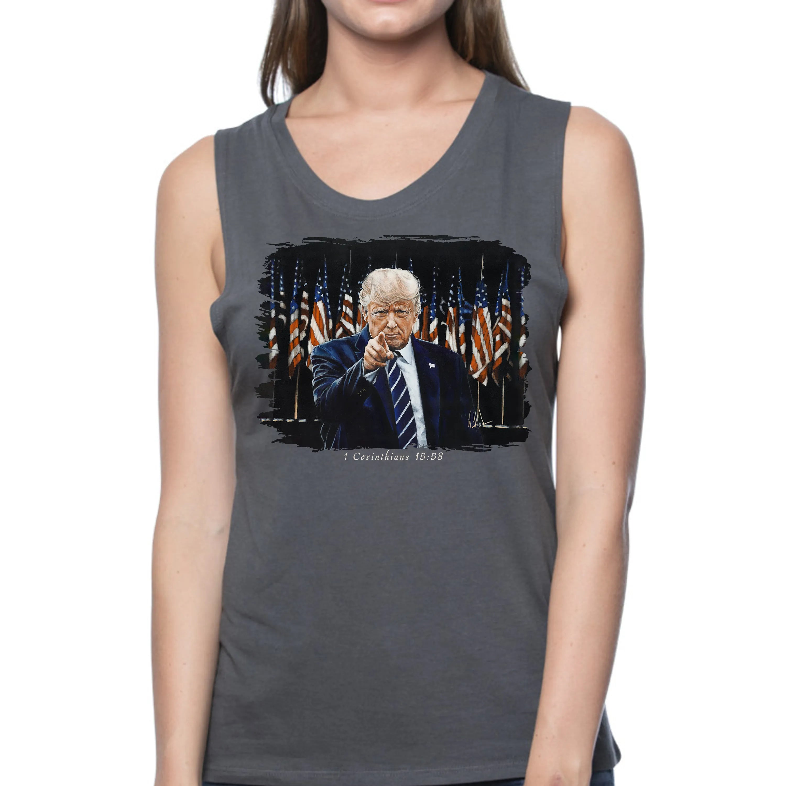 The Call to Greatness - Women's Tank Top (Organic Bamboo) Organic Bamboo Vanessa Horabuena Short Sleeve Pewter (Grey) XS