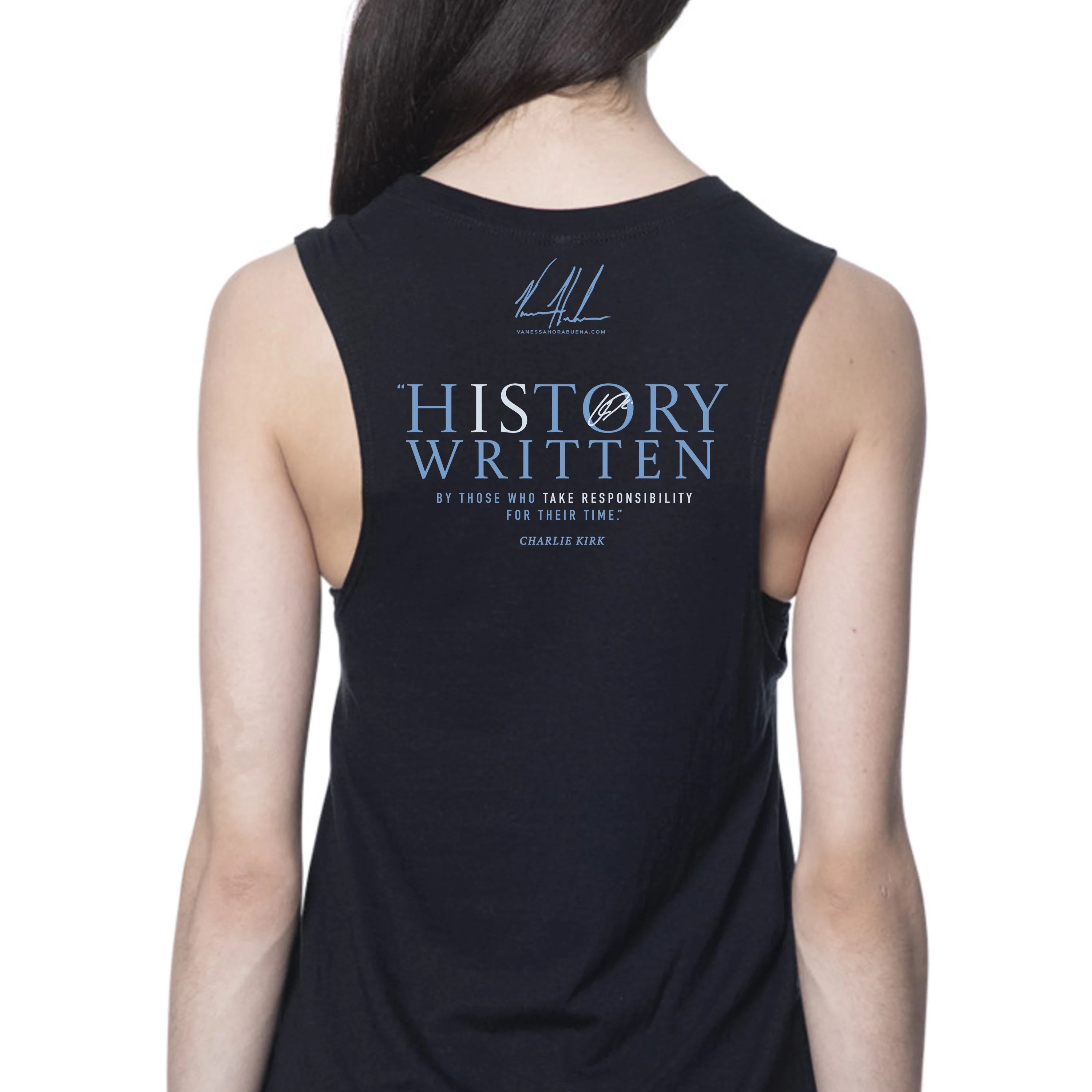 Charlie Kirk - A Patriot's Tribute - Women's Tank Top (Organic Bamboo) Organic Bamboo Vanessa Horabuena