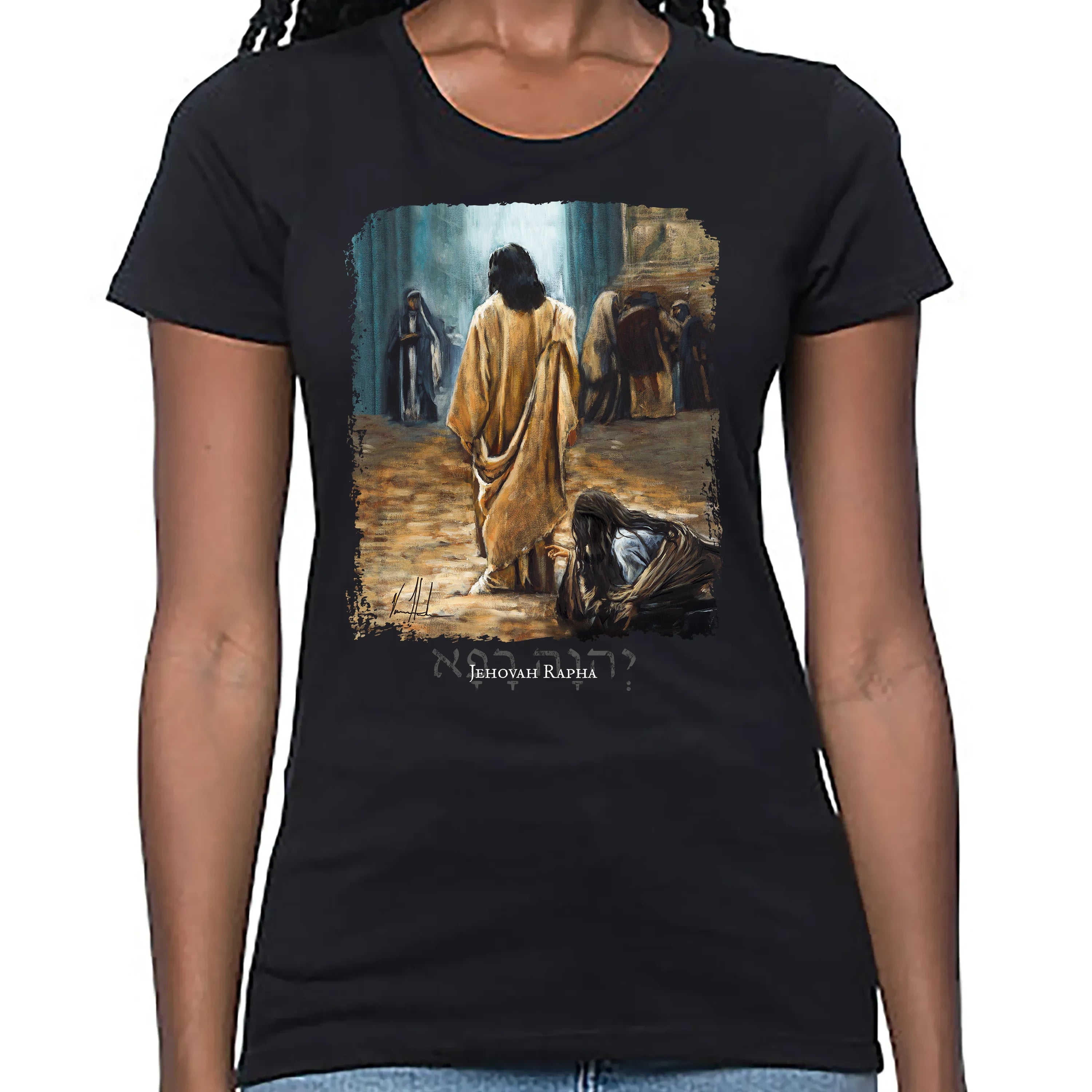 Women's T (Organic Bamboo) - Jesus Healer Organic Bamboo Vanessa Horabuena Black XS