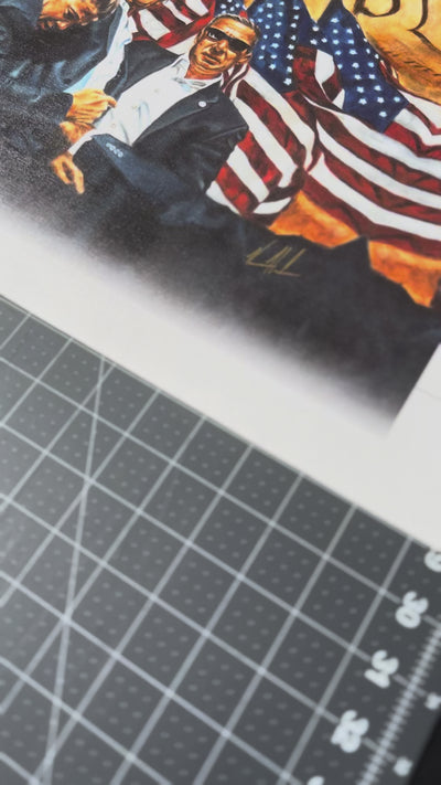 CM# 51 - The Fight For America - 11"x14" Canvas Print Vanessa Horabuena