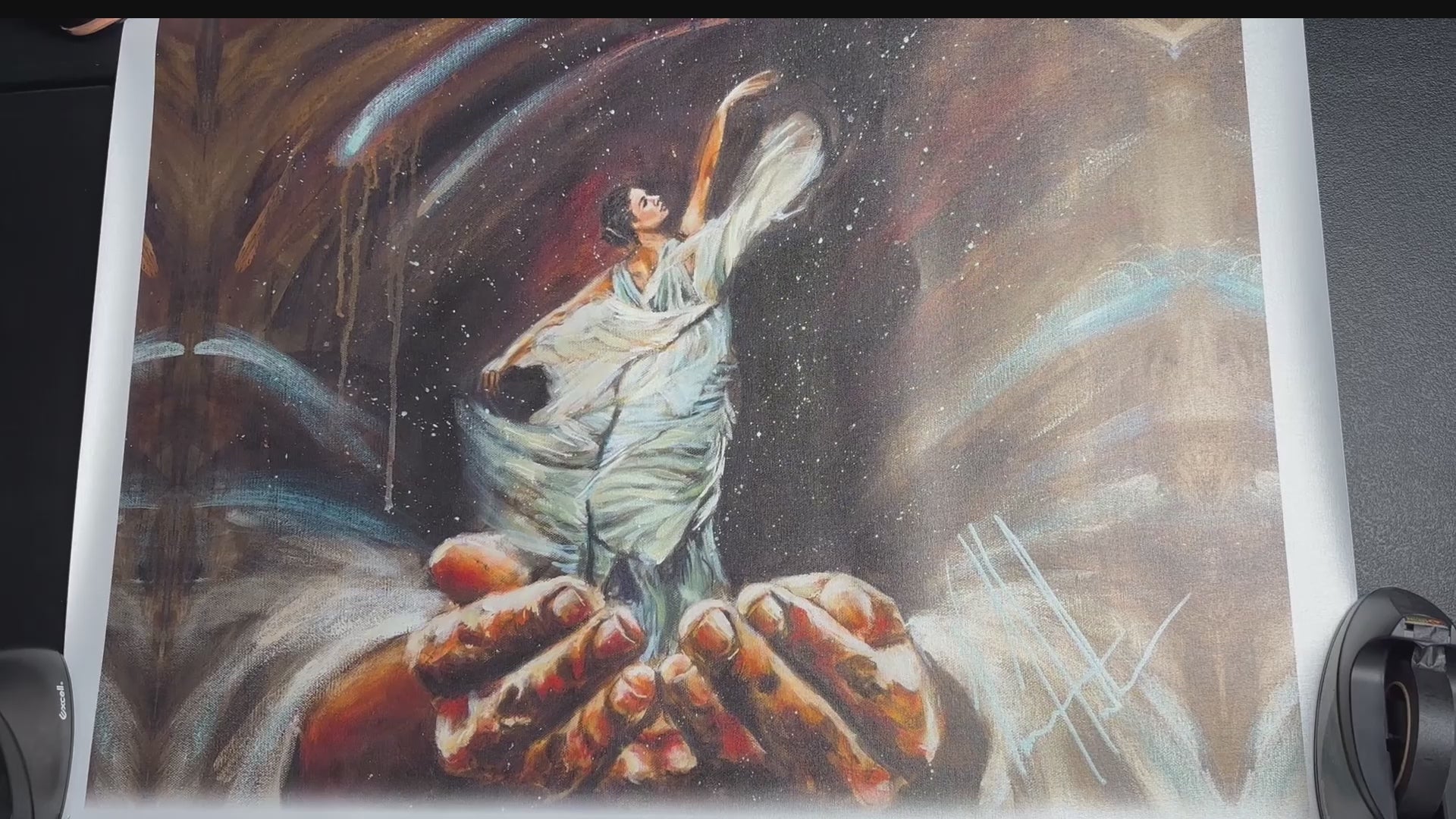 CM# 8 - Endless Dance In The Father's Hands - Brunette Version - 30"x30" Canvas Print Vanessa Horabuena