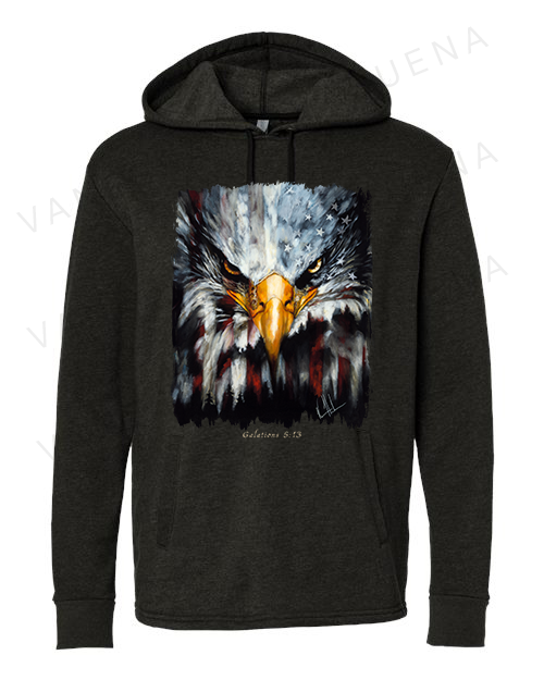 Stripes of Freedom - Unisex Hoodie Vanessa Horabuena Black Small