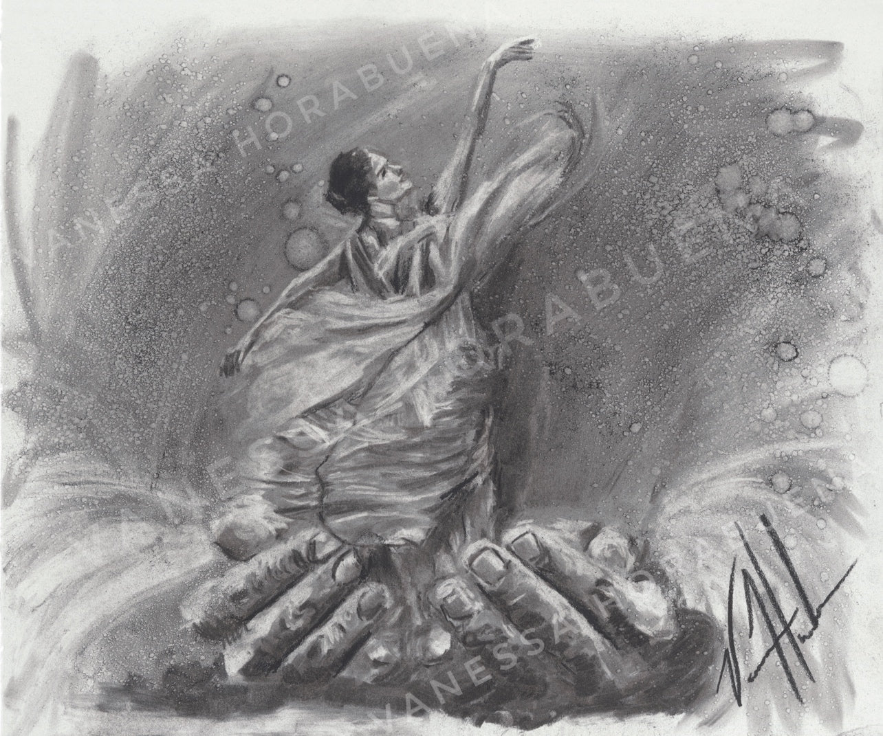Endless Dance in the Father’s Hands (Sketch) Vanessa Horabuena